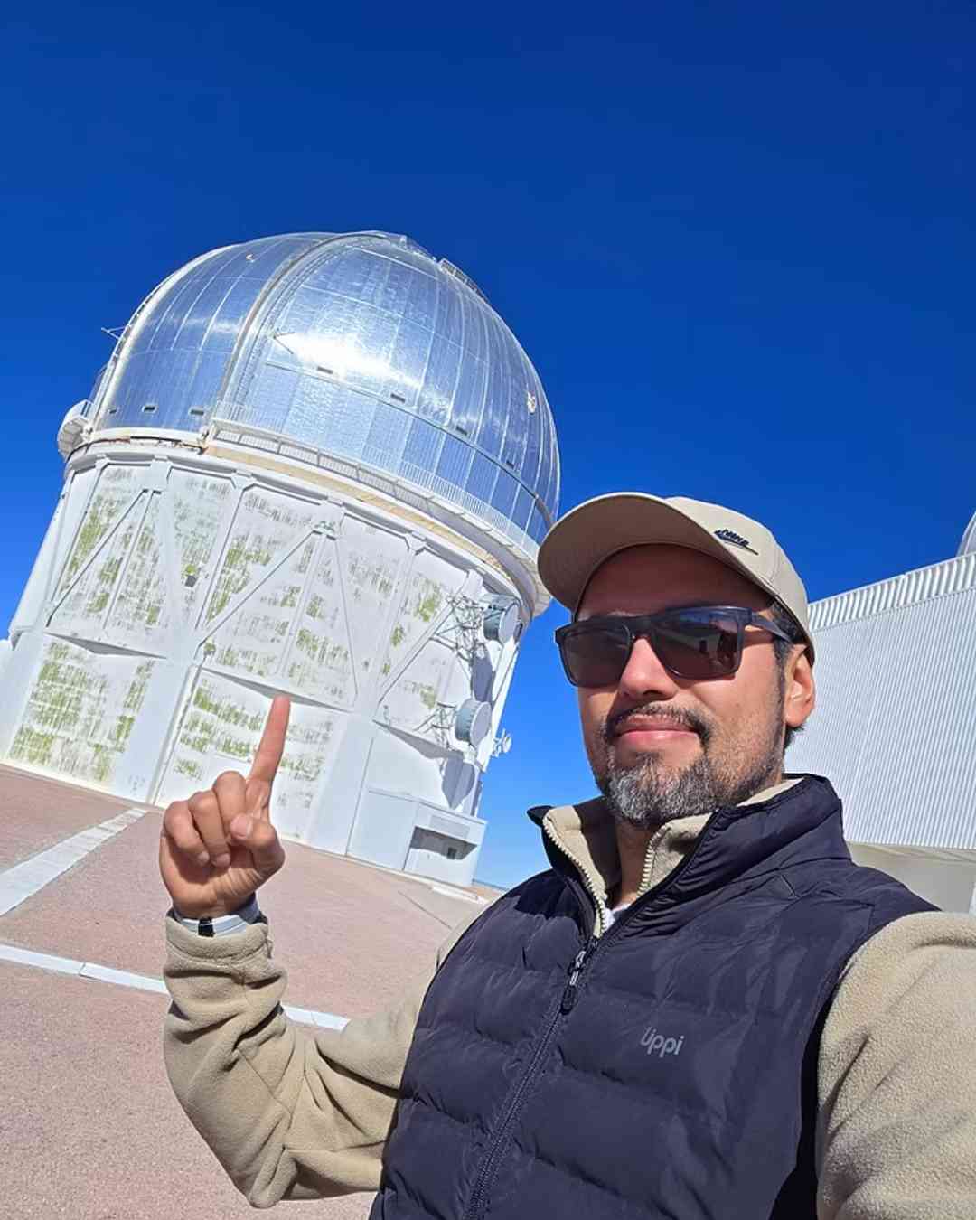 Foto da experiência astronômica no Chile