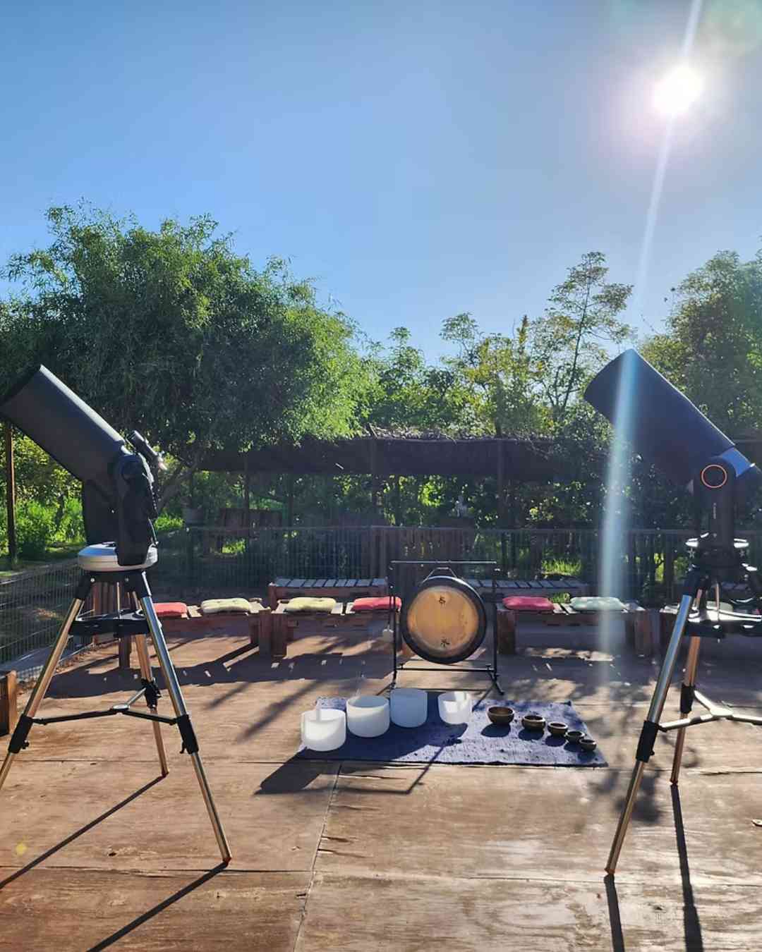 Foto da experiência astronômica no Chile