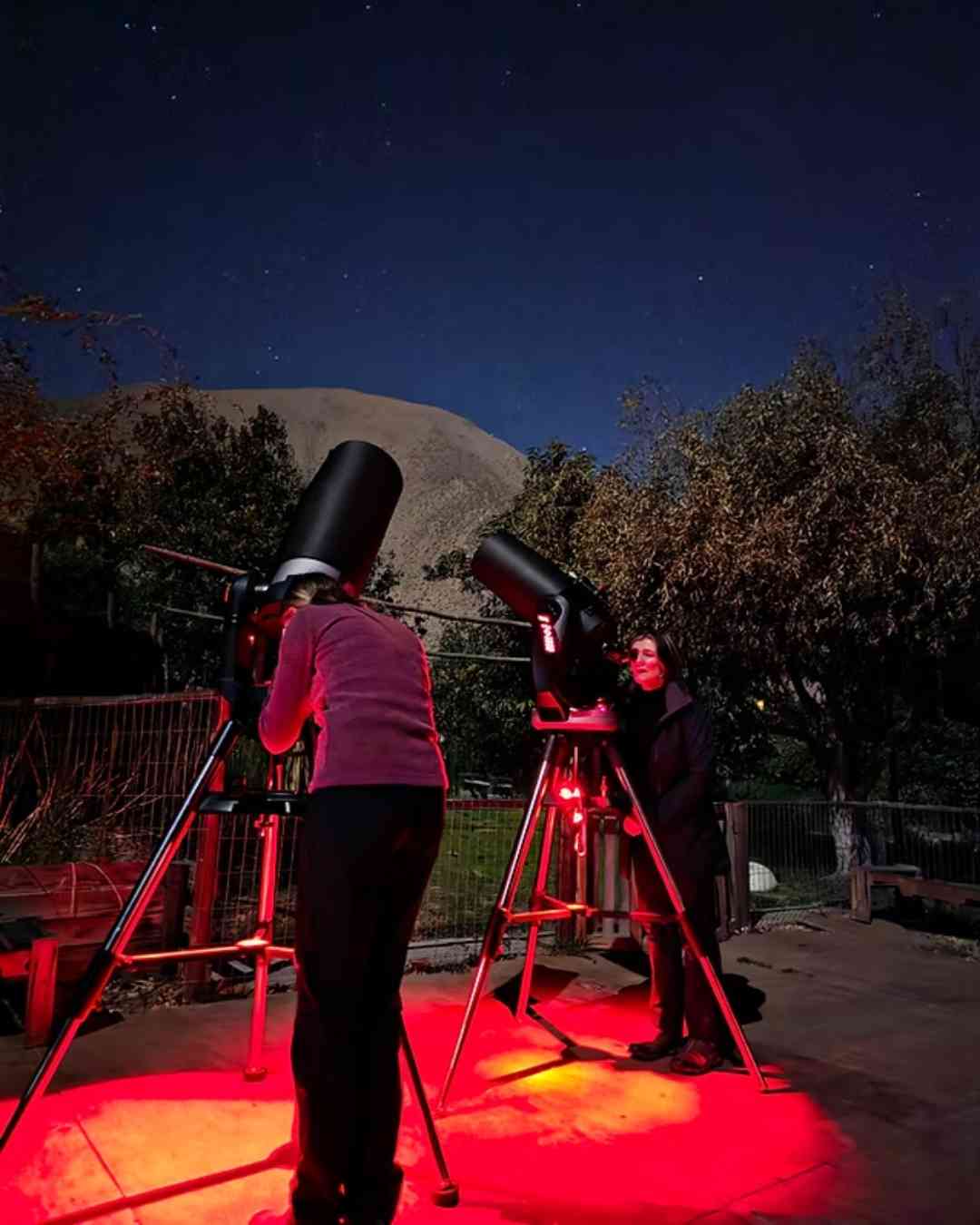 Foto da experiência astronômica no Chile