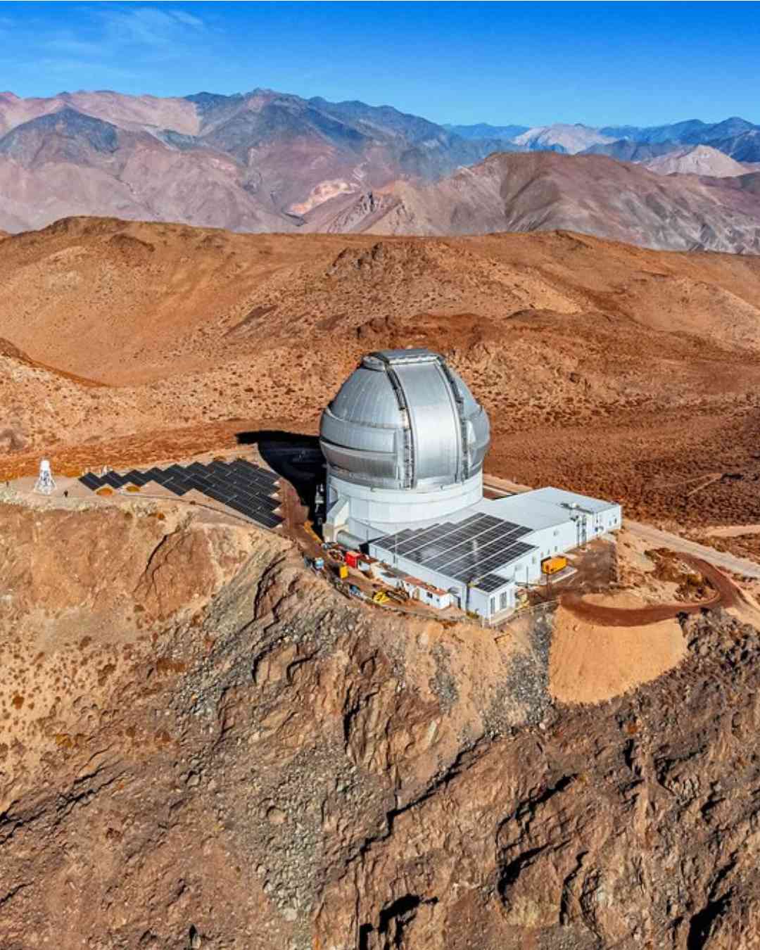 Foto da experiência astronômica no Chile