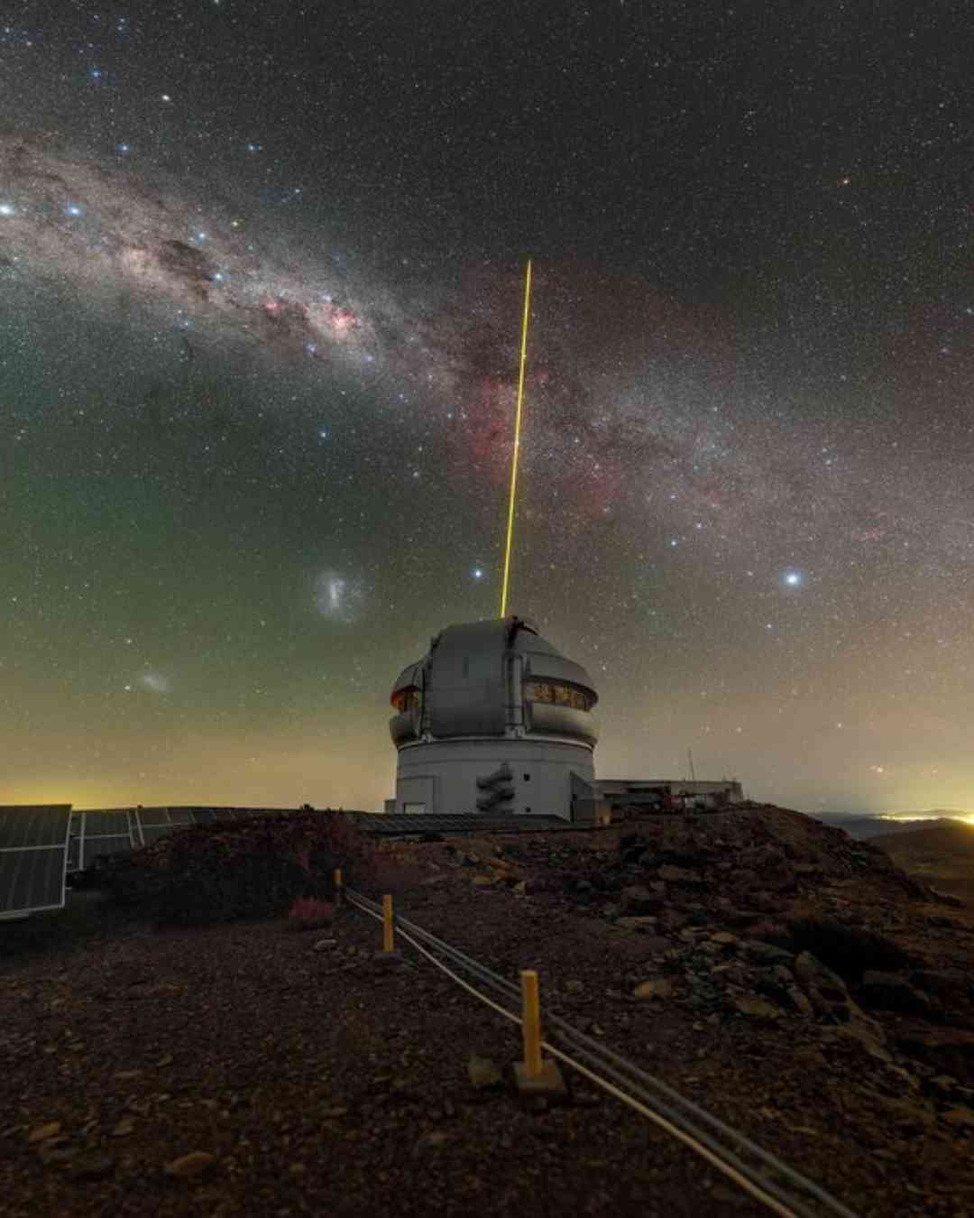 Foto da experiência astronômica no Chile