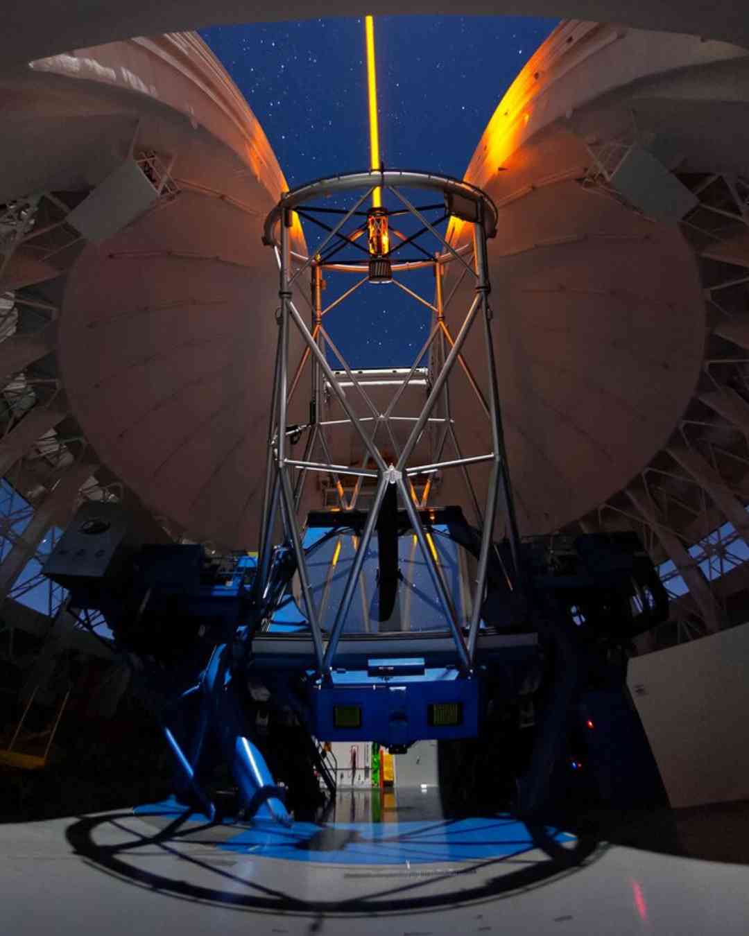 Foto da experiência astronômica no Chile