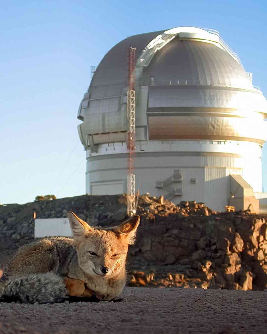 Foto da experiência astronômica no Chile